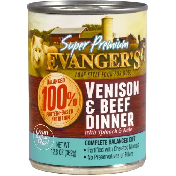 12/12.5 oz. Evanger's Super Premium Venison & Beef Dinner For Dogs - Treat
